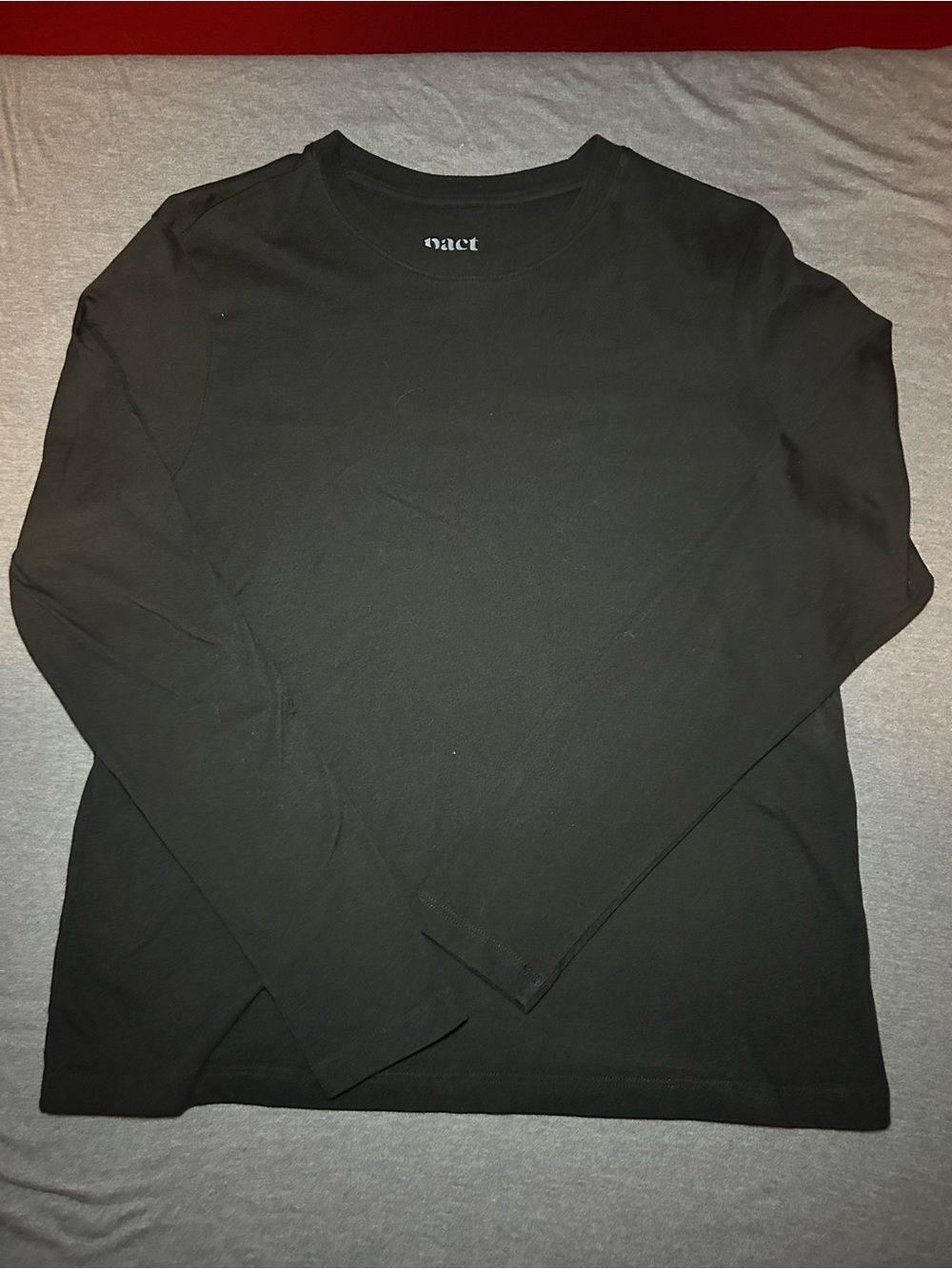 Pact Women's 100% Organic Cotton Long Sleeve Crewneck Tee - Black